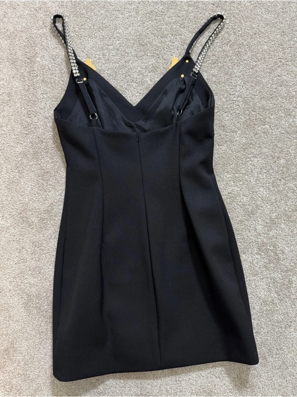Area Baroque Embellished Minidress with Crystal Straps | size 6 | Black | EUC